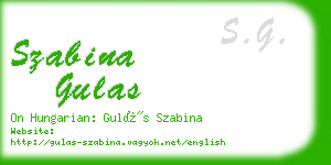 szabina gulas business card